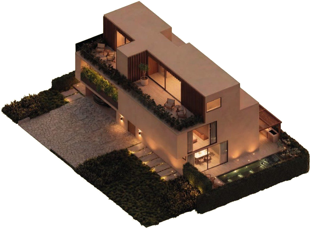 Vista isométrica de Casa tipo 2 (representación visual)