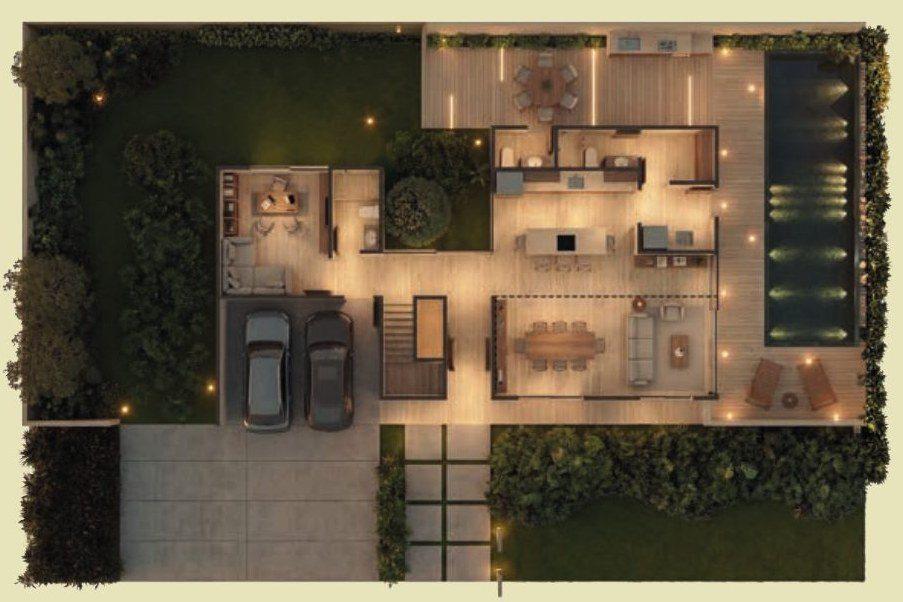 Planta piso 1 de Casa tipo 2